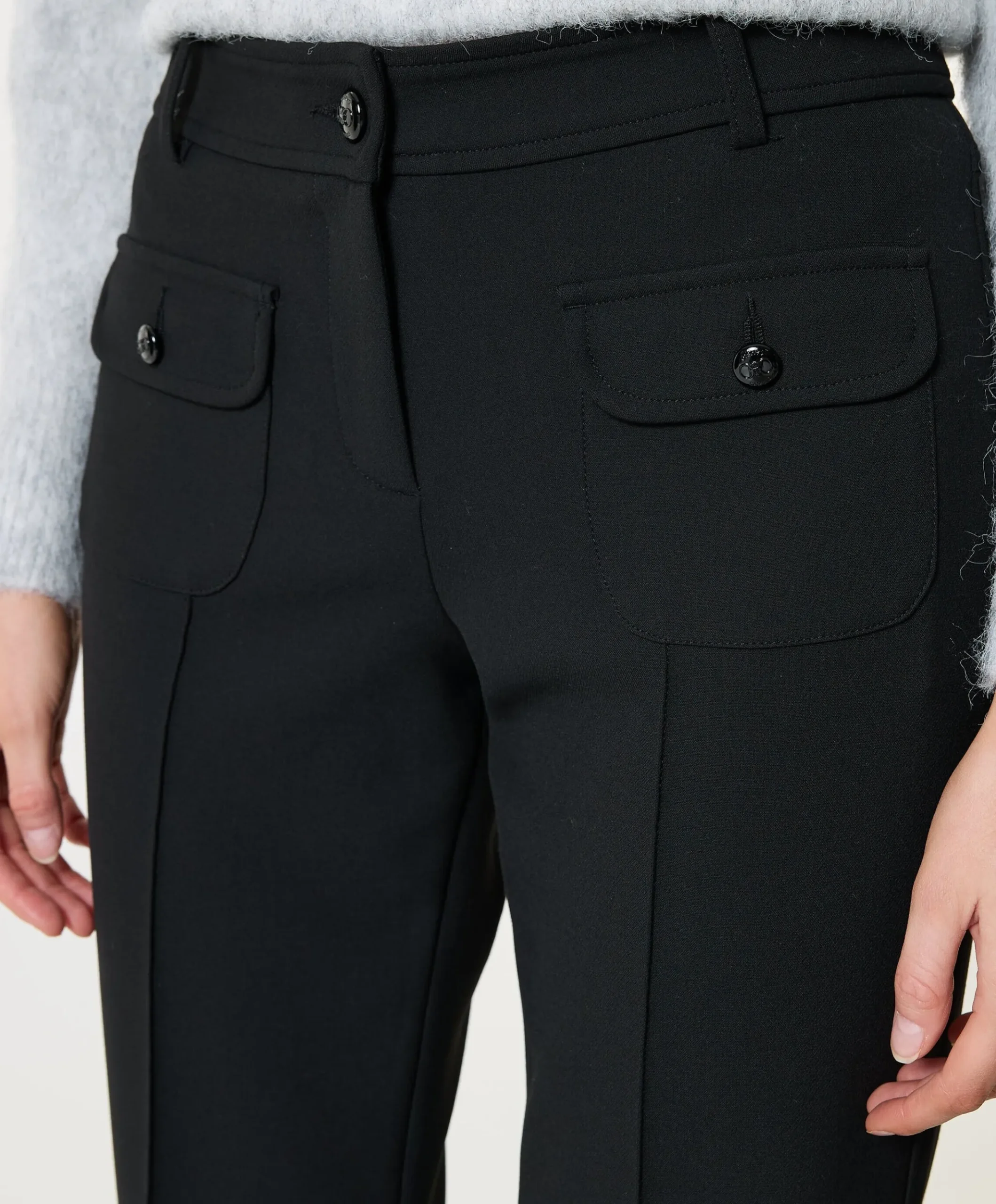 Farah pocket long dames broek zwart