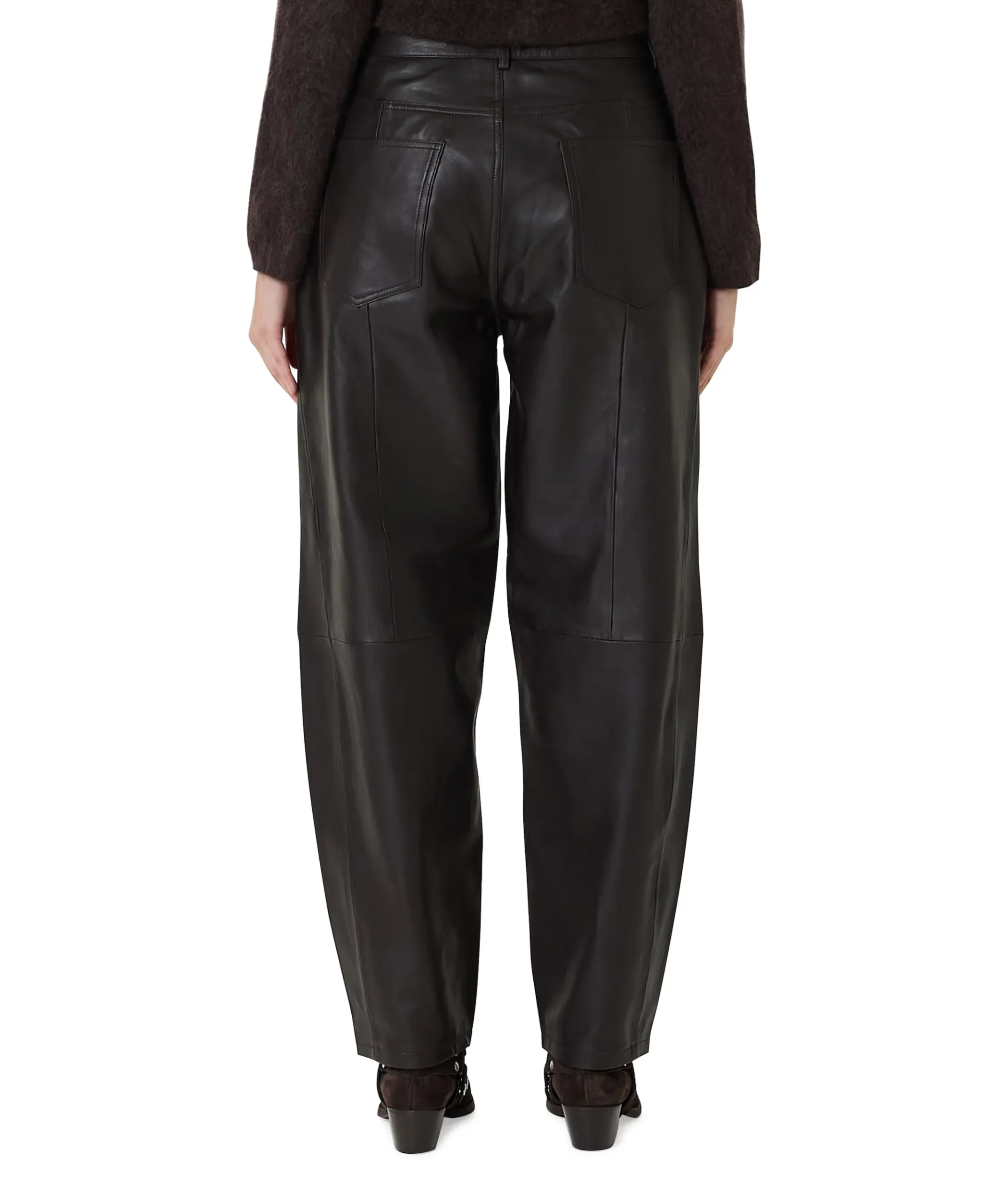 Fenne Leather dames broek bruin