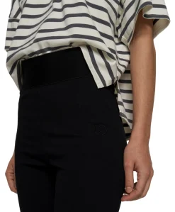 flare punto pants dames broek zwart