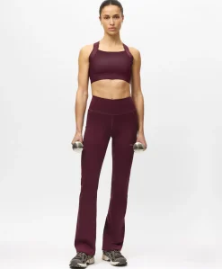 Flattering High Waist Pants dames tights bordeaux