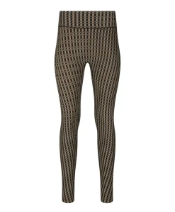 Fleurie W Printed dames tights bruin
