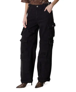 Franca Balloon Cargo dames jeans zwart