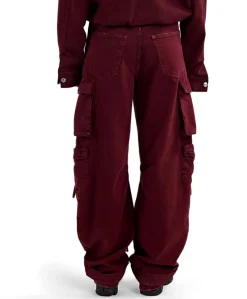 Franca Balloon Cargo dames jeans rood
