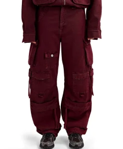 Franca Balloon Cargo dames jeans rood