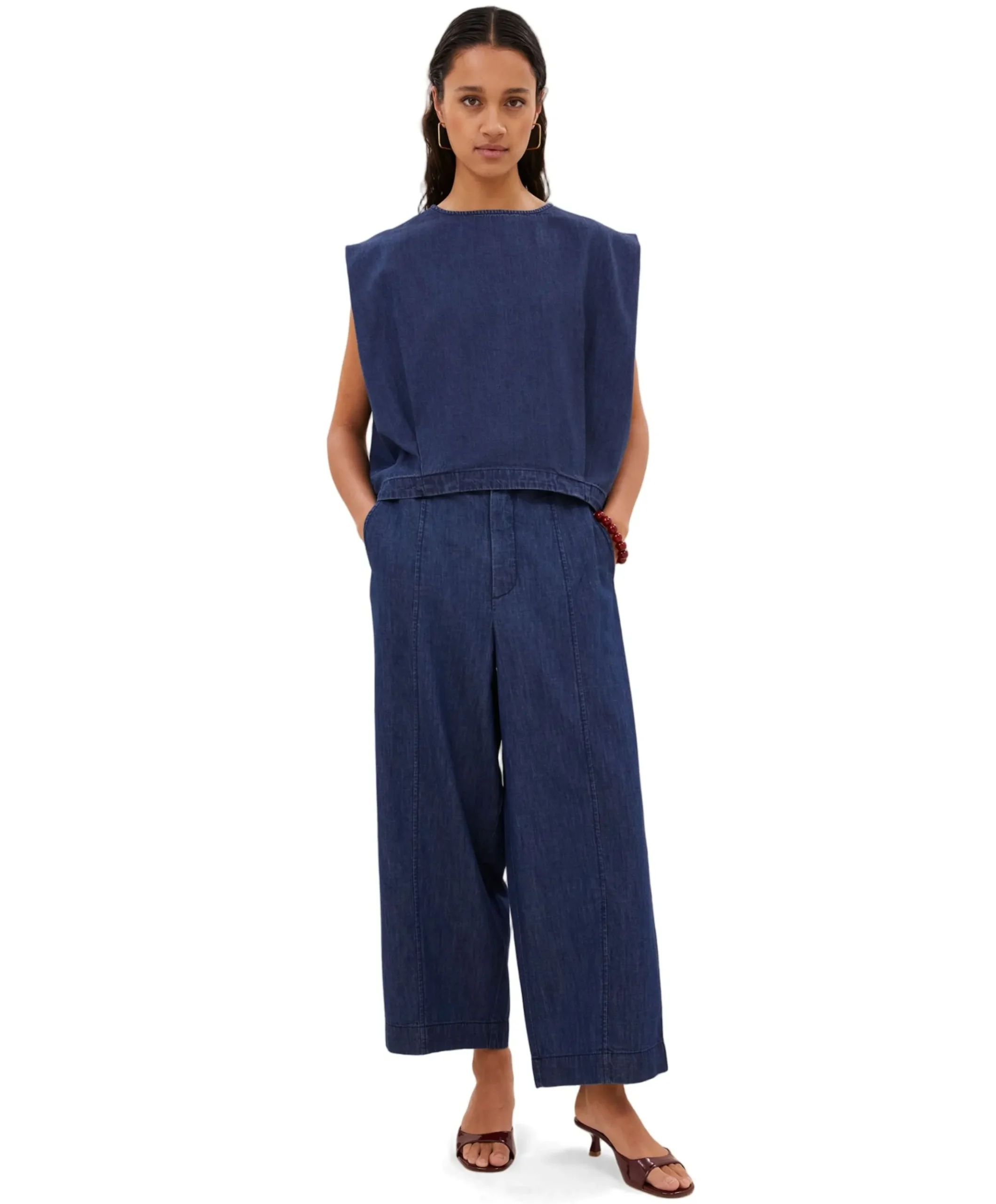 fuji denim dames broek blauw