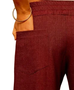 Honey Sof dames broek bordeaux