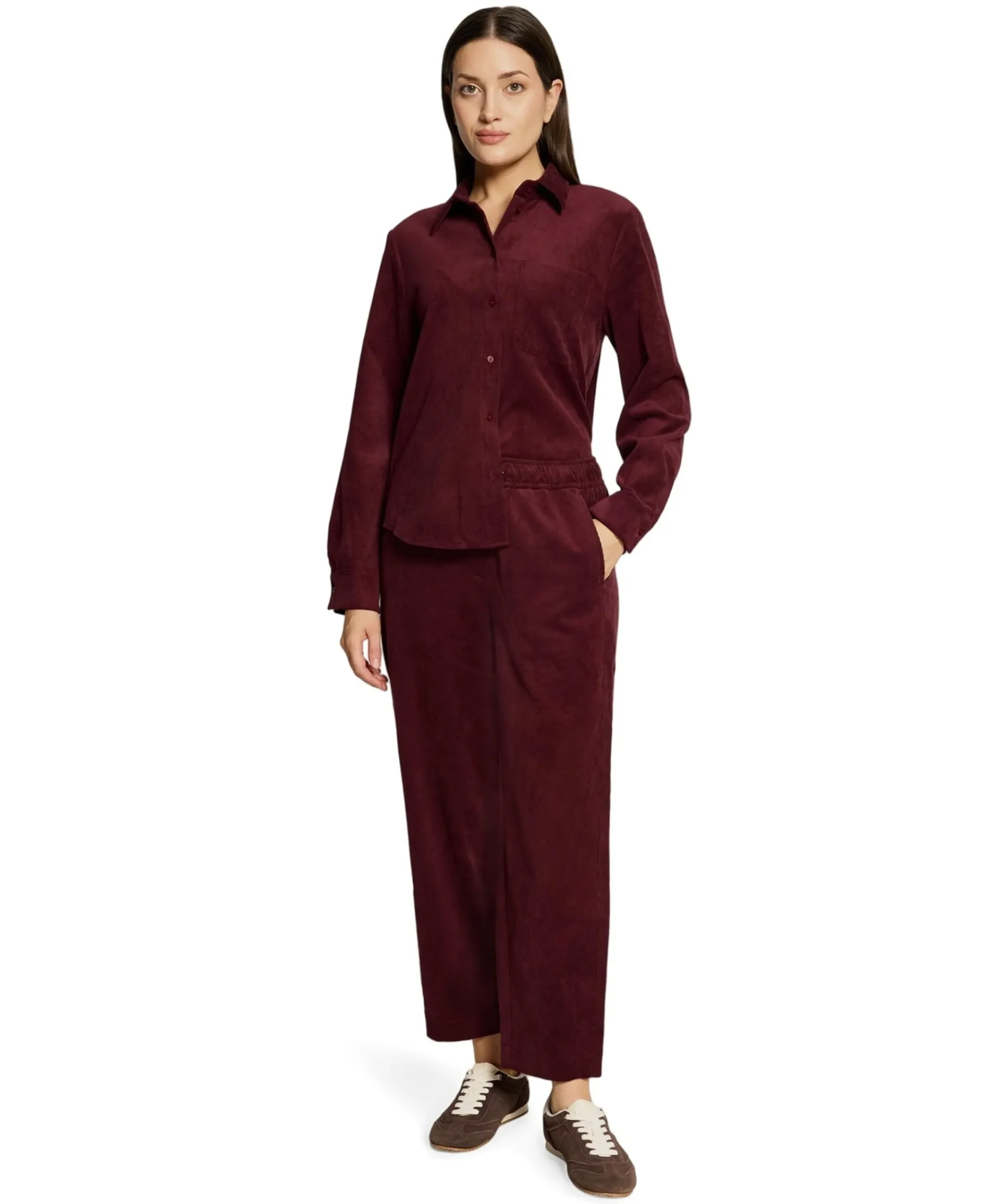 Hose Casual 7/8 LAEnge dames broek bordeaux