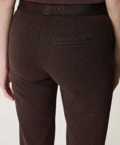 Jenny Wide Leg dames broek bruin