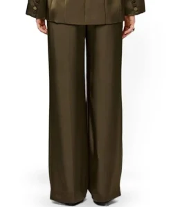 Jules bold satin smart dames broek groen