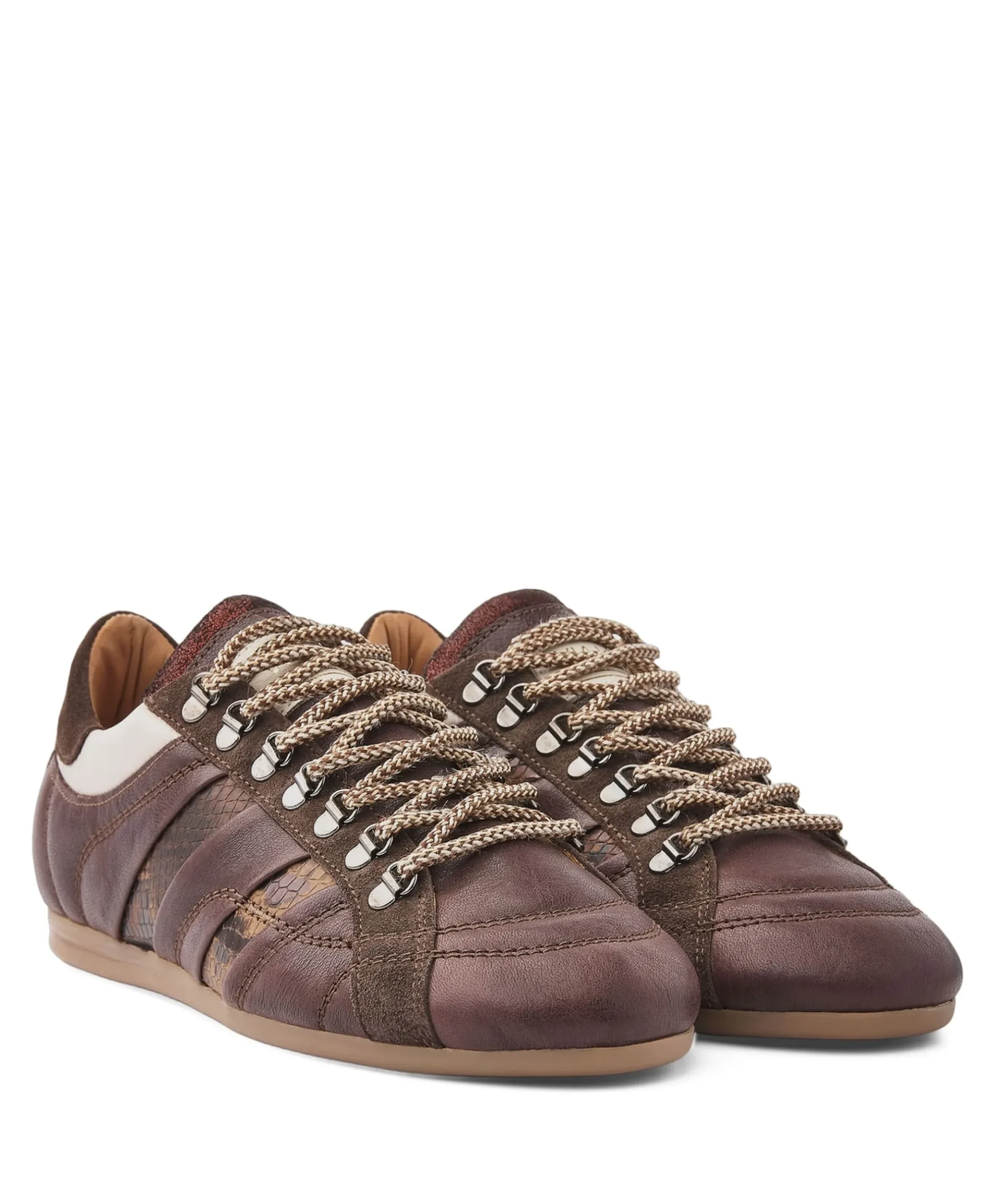 June Jackie dames sneakers bruin
