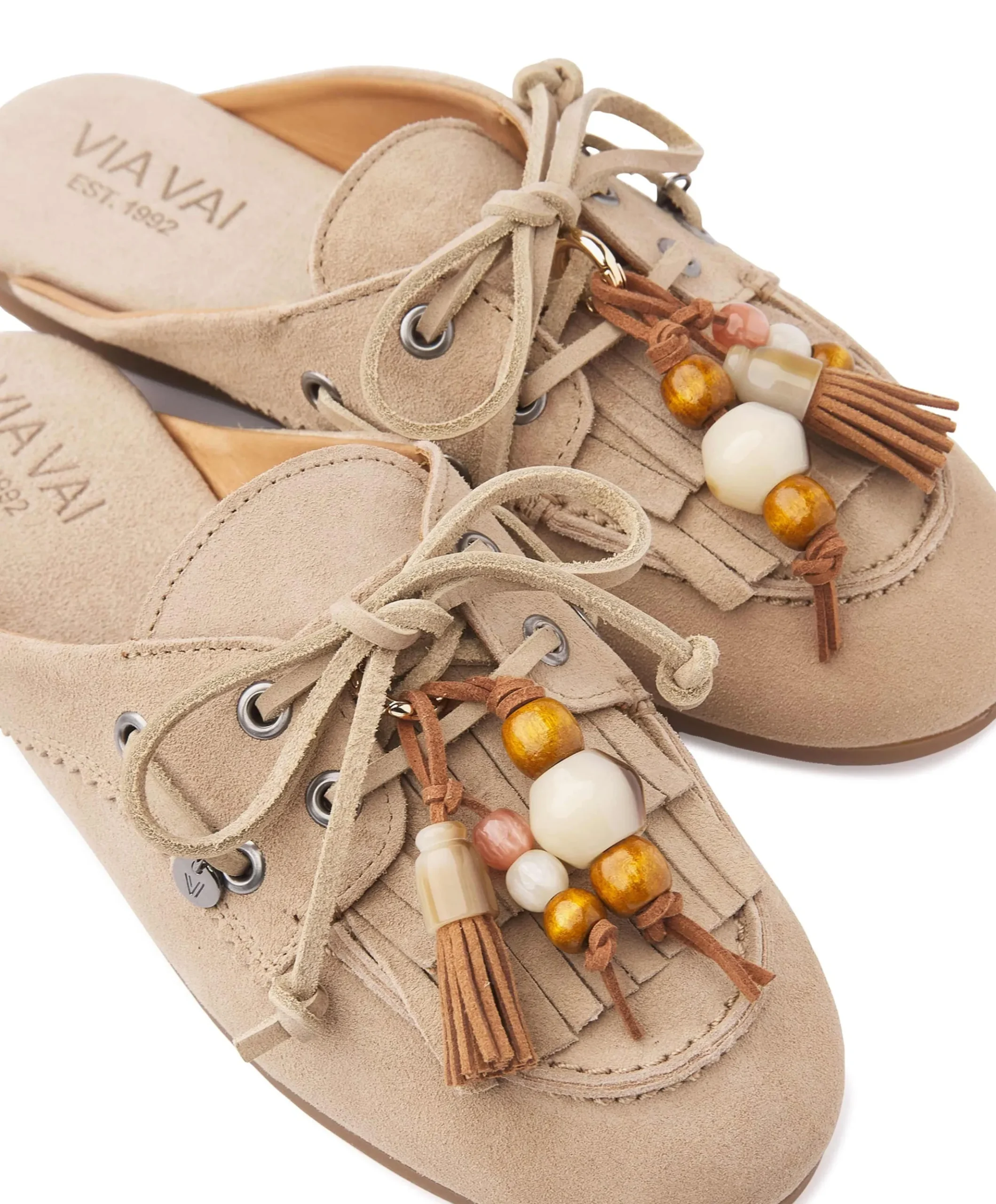 June Rhea dames clogs beige