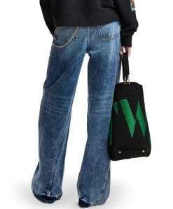 Kast Wide Leg dames jeans blauw