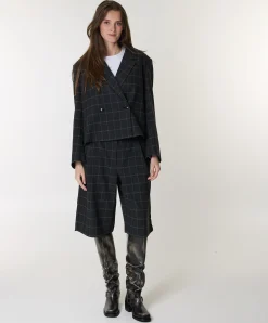 Kreme Wide Leg dames bermuda grijs