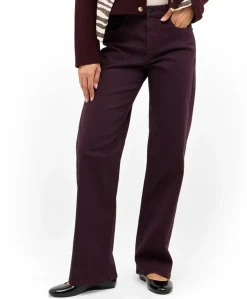 Lara dames jeans bordeaux