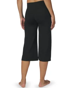 Lauri Wide dames capri broek zwart