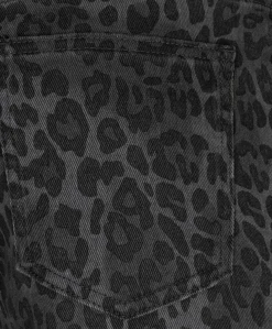 Leopard dames jeans grijs
