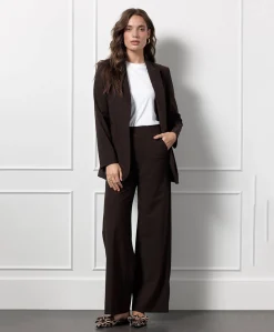Lexie bonded broek bruin