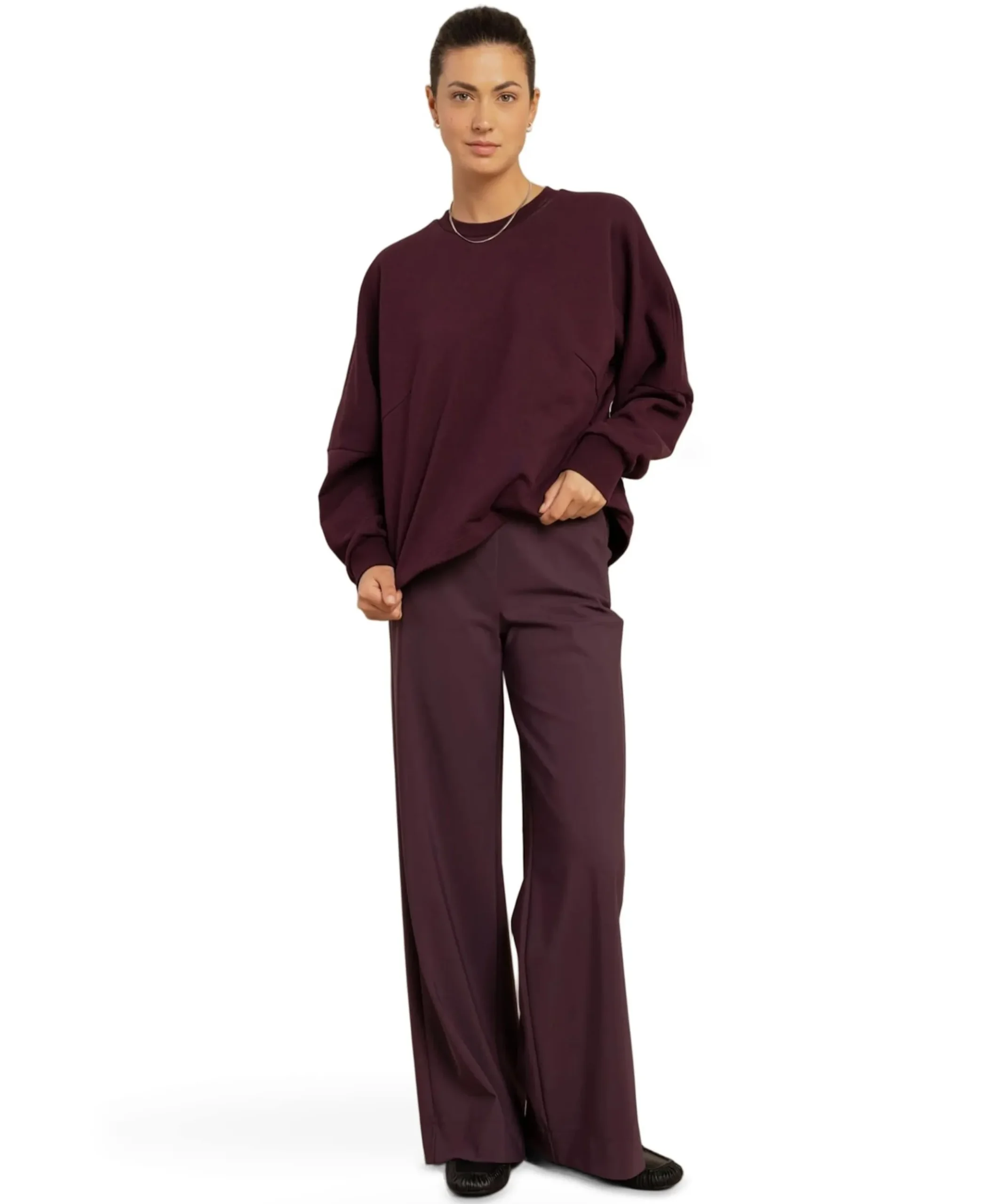 Lexie bonded trousers dames broek paars