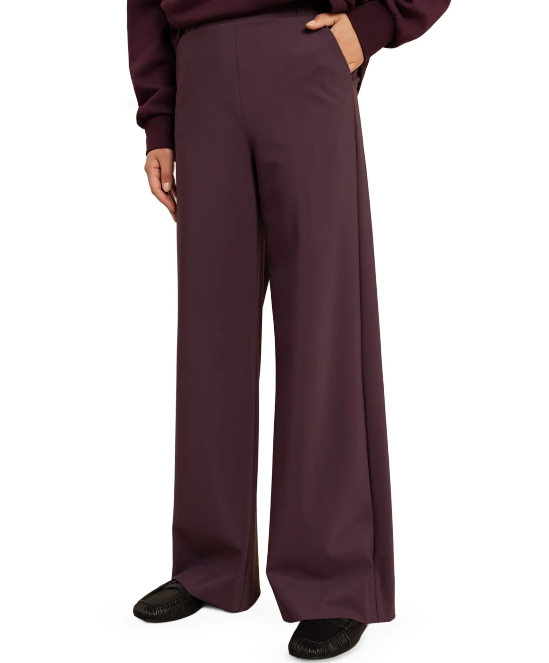 Lexie bonded trousers dames broek paars