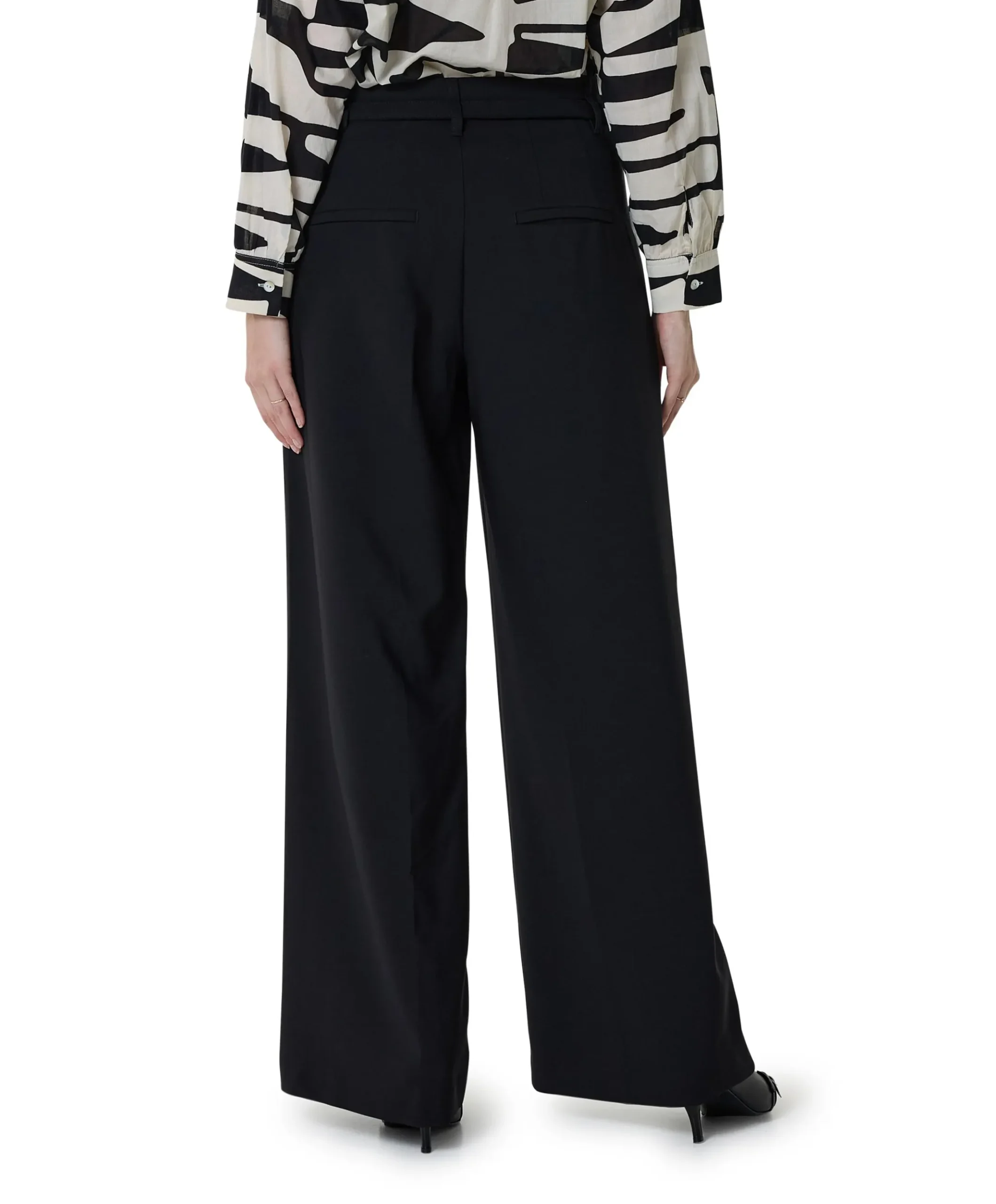 LIVA CHIC BELT dames pantalon zwart