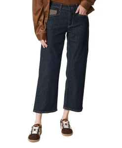 Liv Wide 7/8 dames jeans blauw