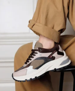 Liz Leighton dames sneakers beige