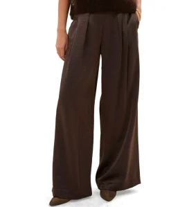 lodi metallic dames broek bruin