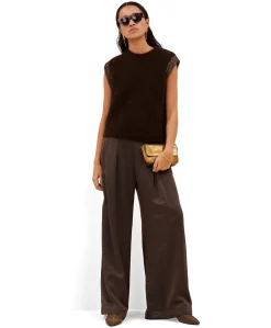 lodi metallic dames broek bruin