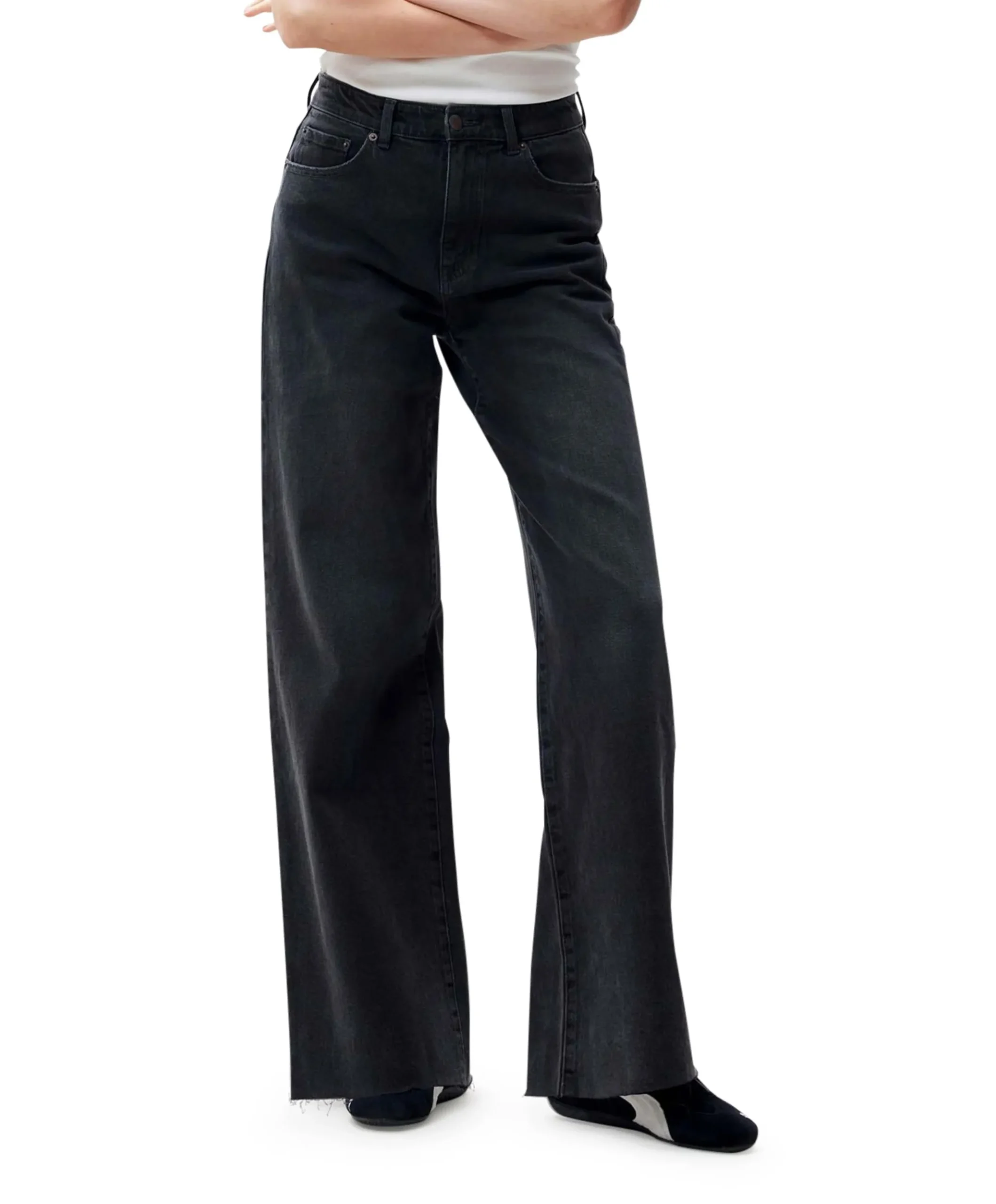 Loose fit jeans zwart