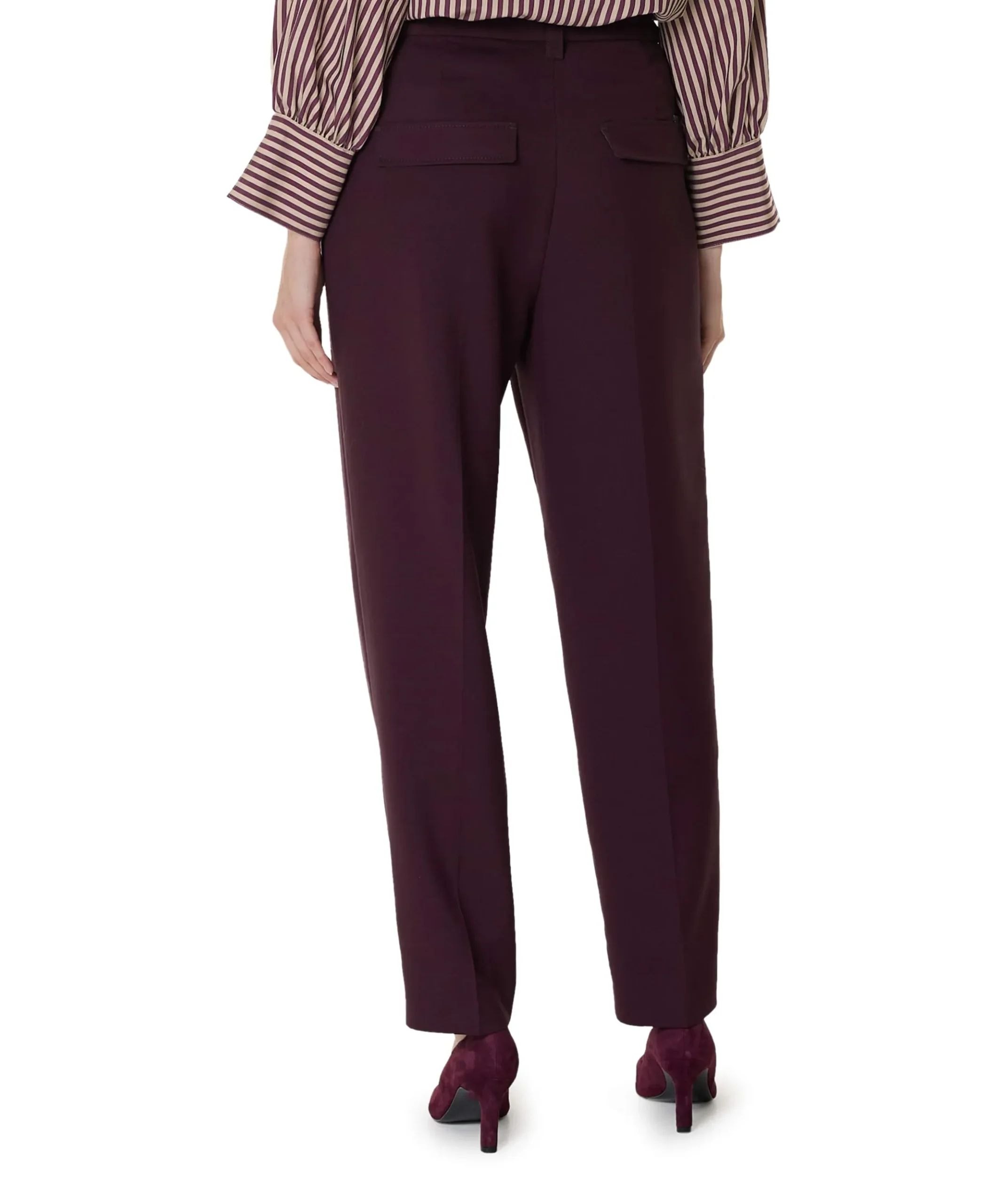 Mara Momfit Pleat dames broek paars
