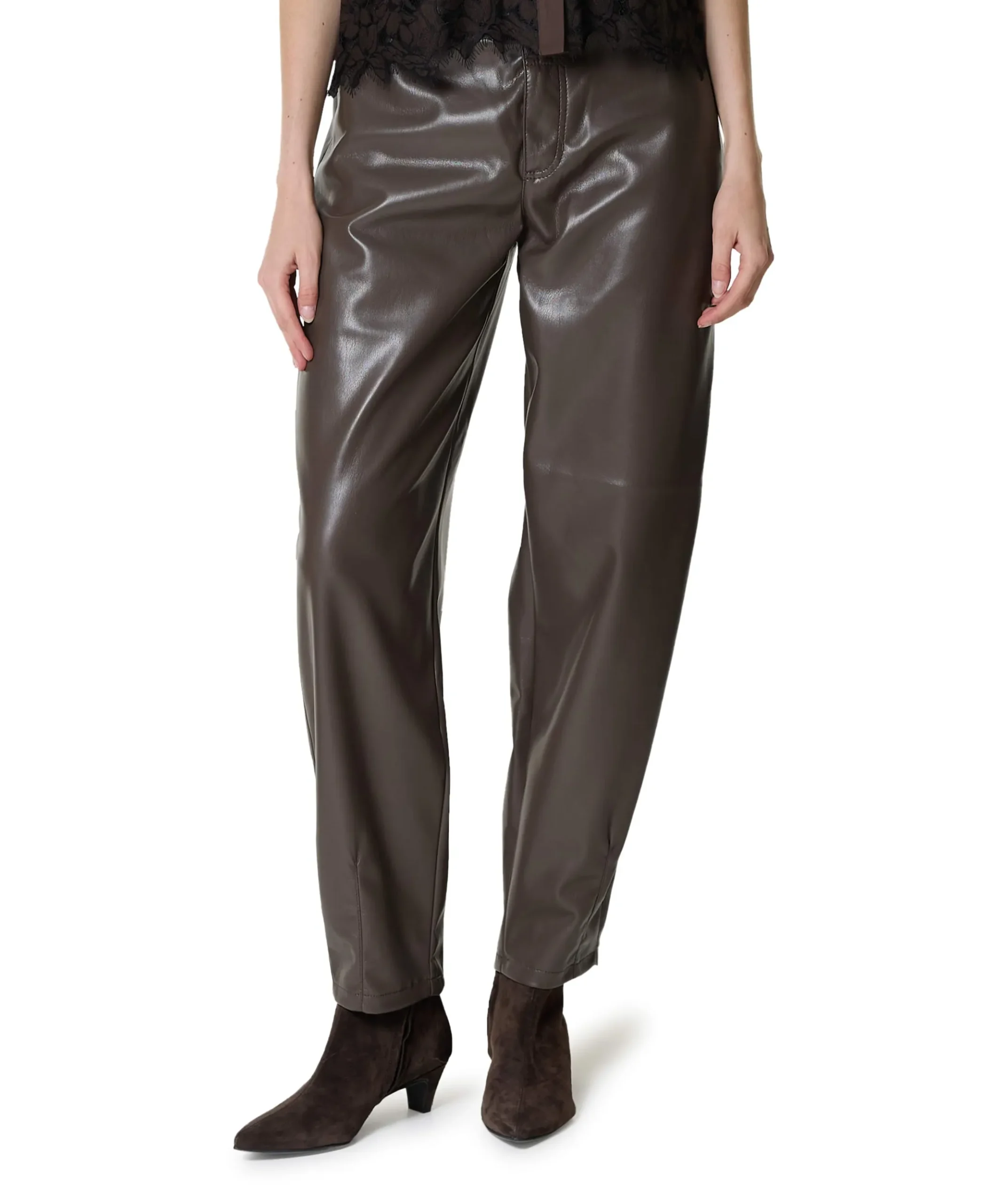 Mara Tapered Detail dames broek bruin