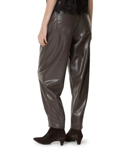 Mara Tapered Detail dames broek bruin