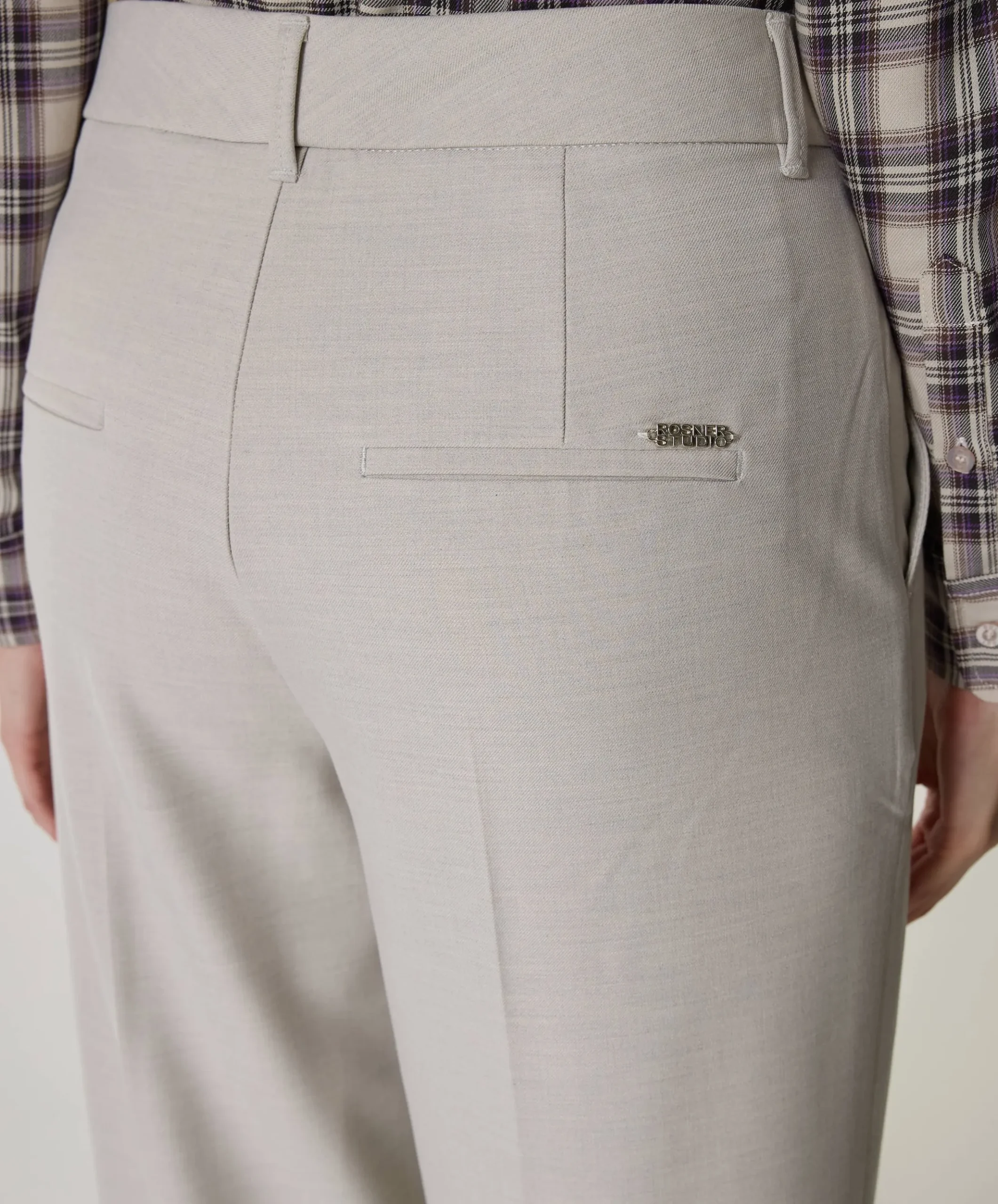 Mara Wide Leg Smart dames broek beige