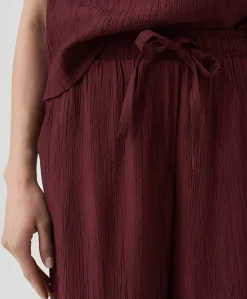 Marou crinkled dames culotte bordeaux
