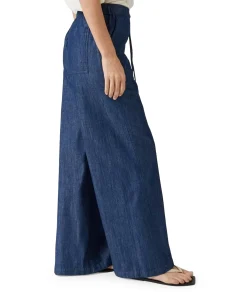 Melane line dames broek blauw