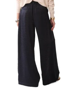 Metallic shine dames broek blauw