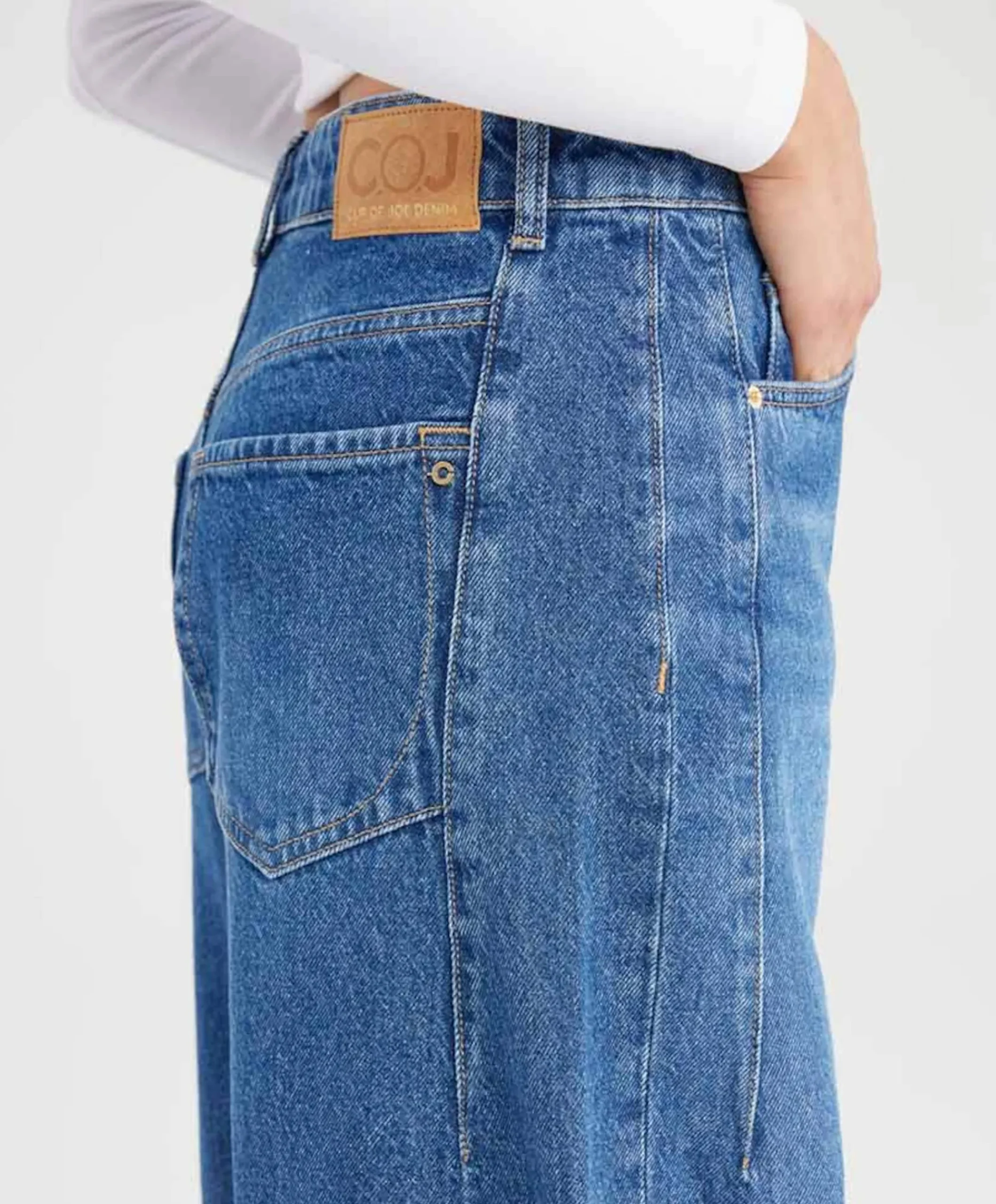 mid waist balloon jeans blauw