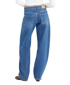 mid waist balloon jeans blauw