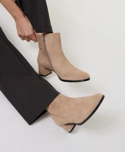 Milano dames enkellaarzen beige