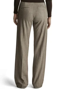 Mira (Elastic) - Knitted Jacquards dames broek bruin