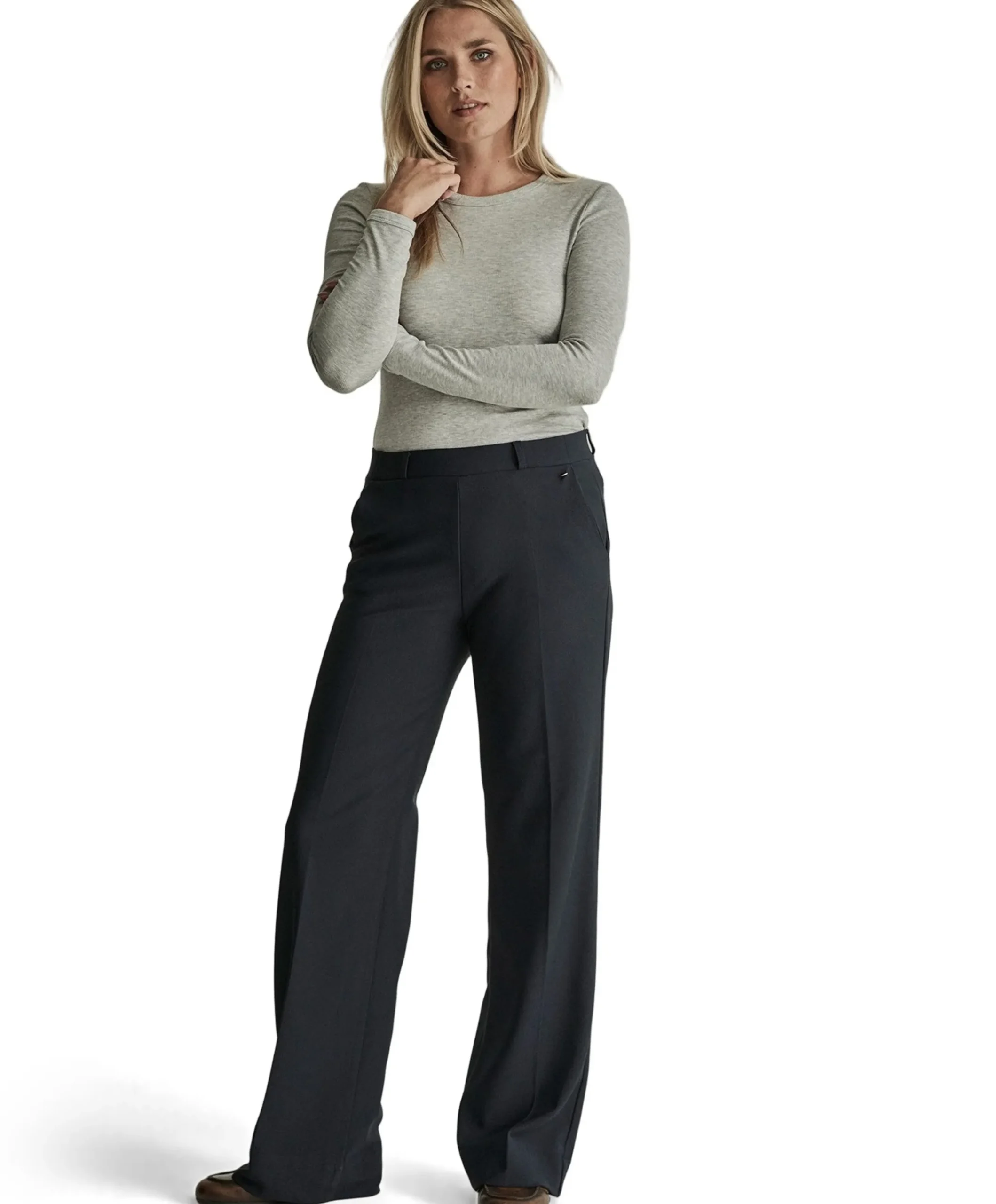 Mira (Elastic) - Twill Jersey - 301 dames broek blauw