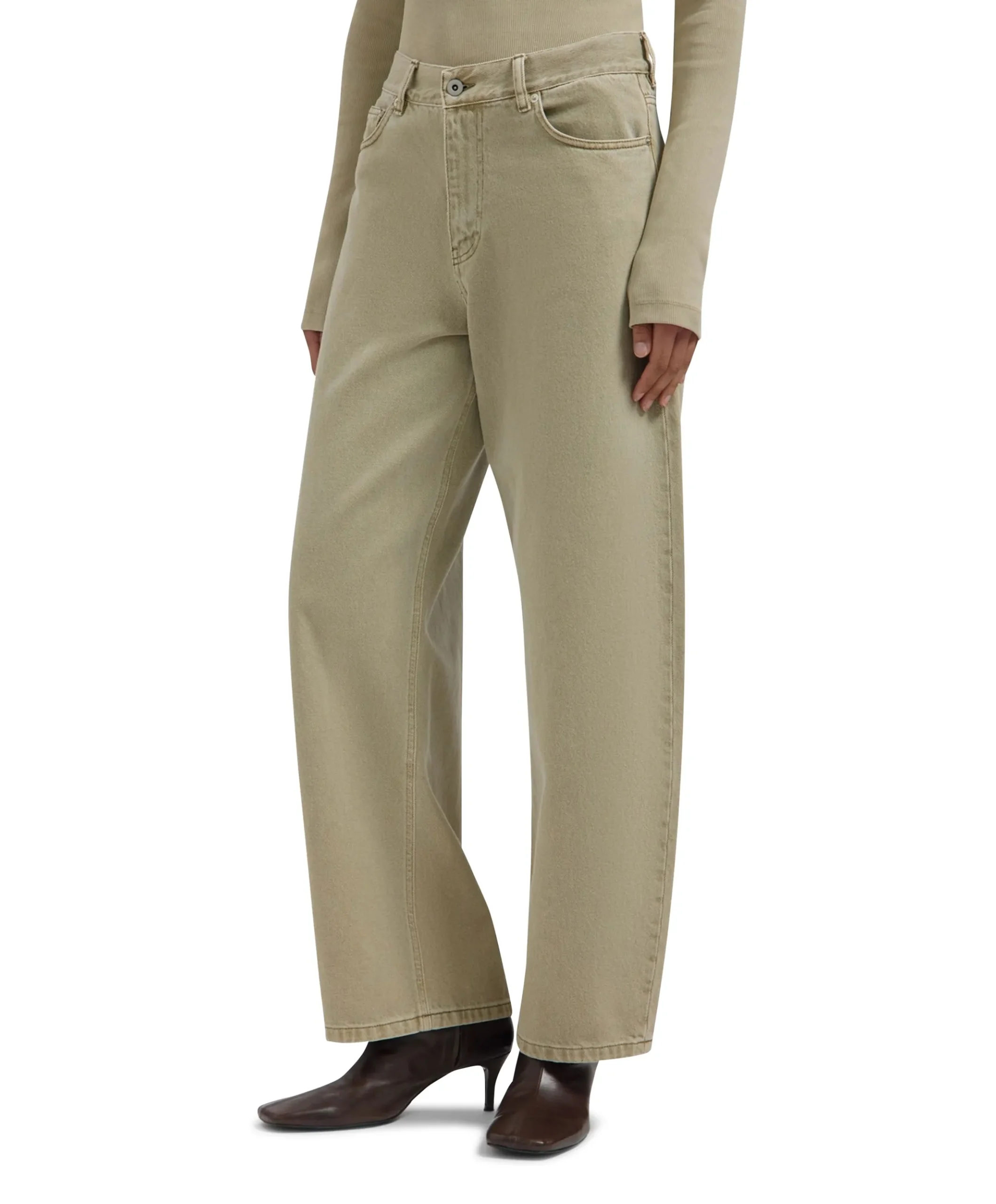 Monogram Barrel Leg dames broek groen