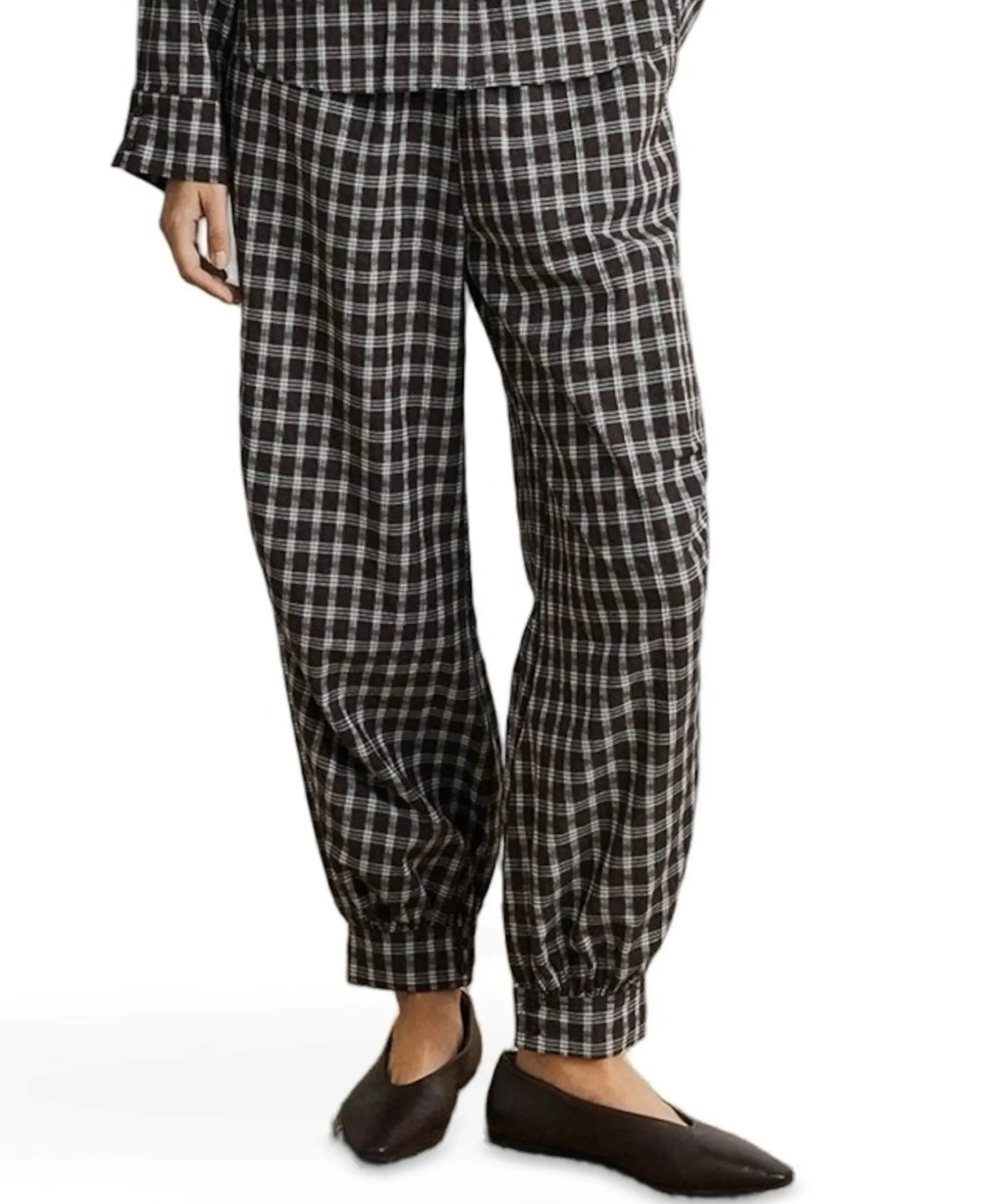 MSCHCarola Balloon CHK dames broek bruin