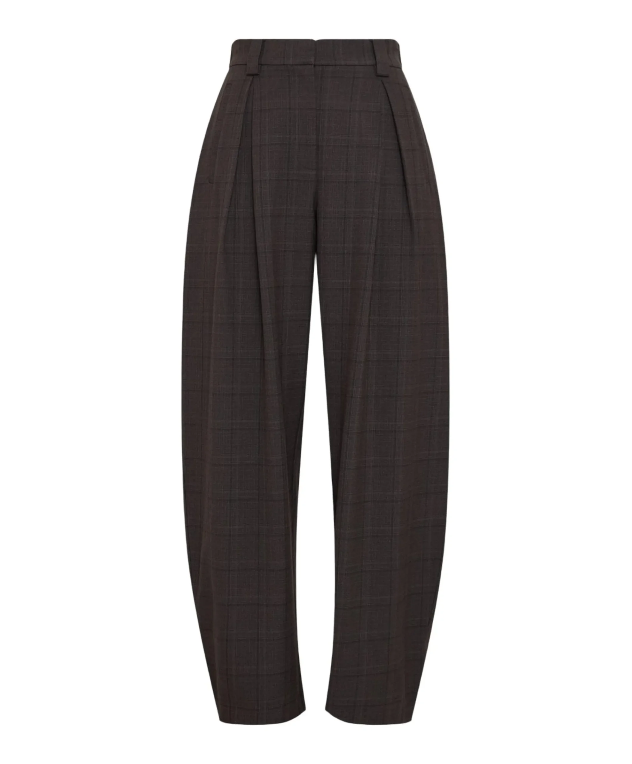 MSCHJohnna HW Barrel CHK dames broek bruin