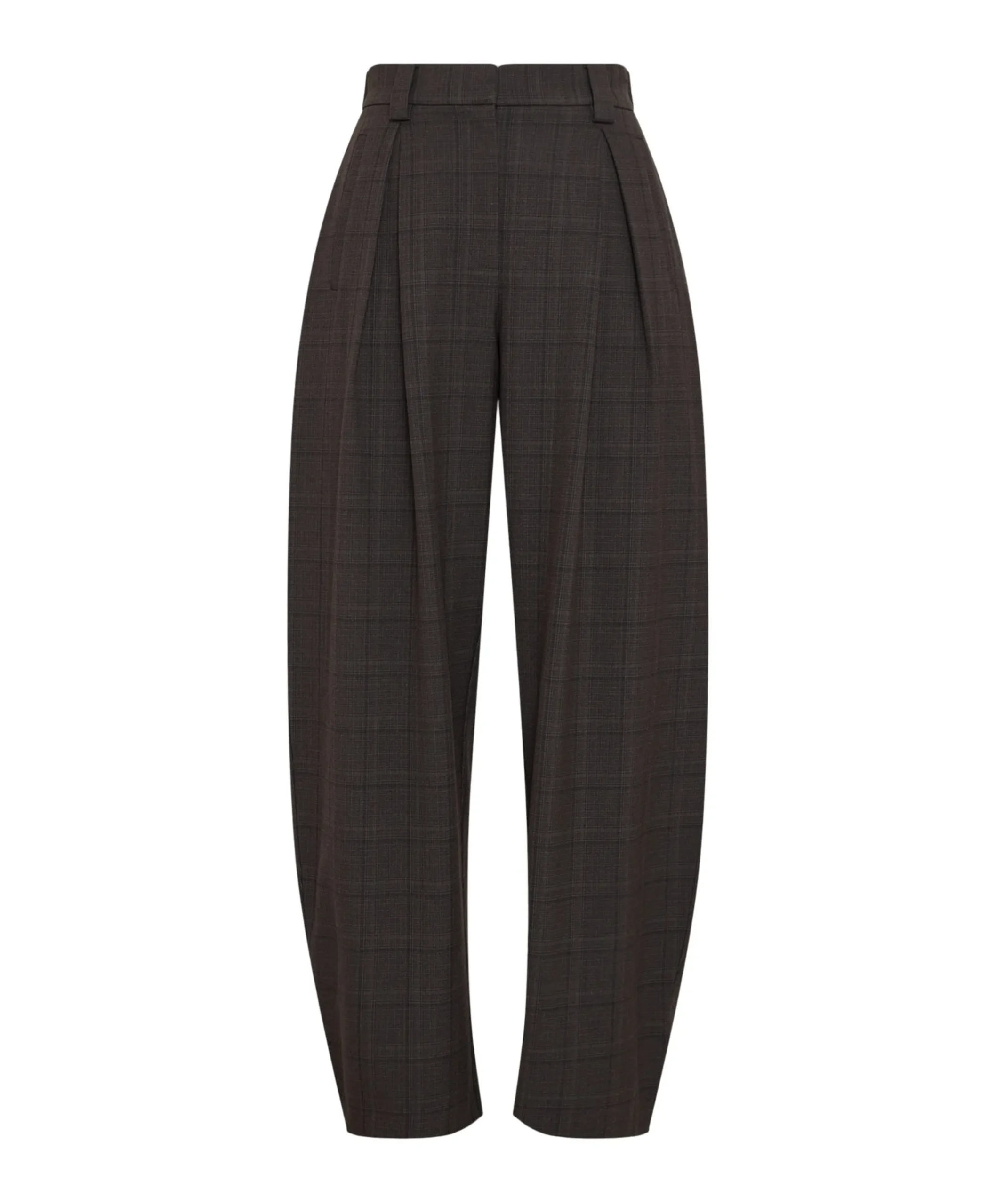 MSCHJohnna HW Barrel CHK dames broek bruin