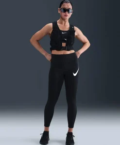 Nike Tempo Swoosh Run Women's High- dames tights zwart