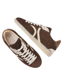 Nilla Khloe dames sneakers bruin
