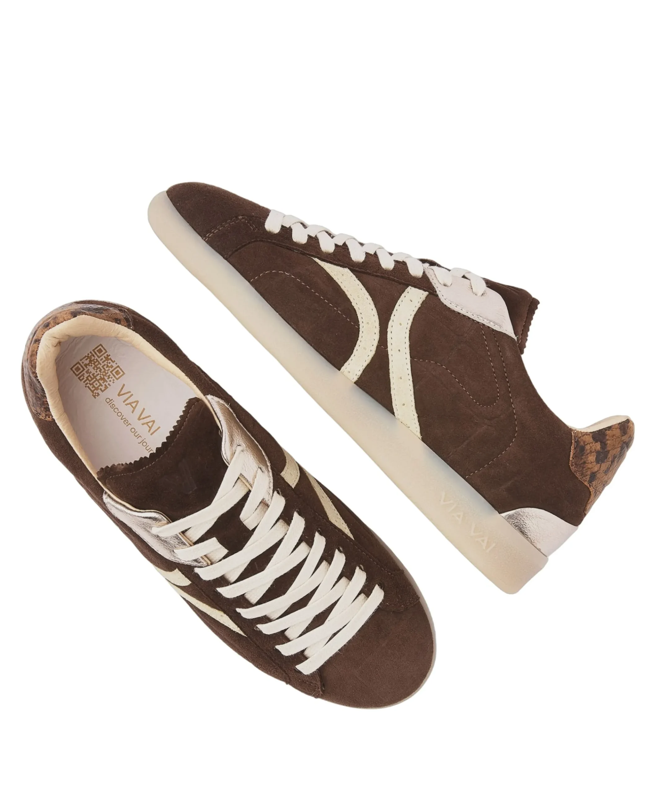 Nilla Khloe dames sneakers bruin