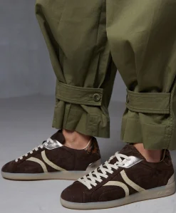 Nilla Khloe dames sneakers bruin