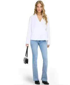 ONLBLUSH LIFE MID FLARED DNM blauw